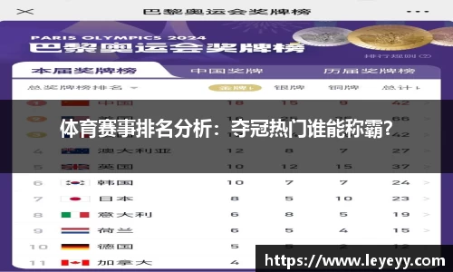 体育赛事排名分析：夺冠热门谁能称霸？